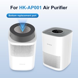 Air Purifier Replacement Filter, H13 Grade True HEPA Filter, Grey