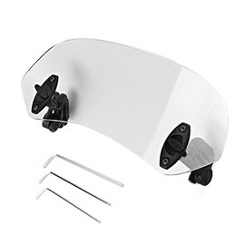 Auxiliary Windscreen Motorcycle - Motorcycle Windshield Universal Abs Transparent Adjustable Clip On Windscreen Wind Deflector Windshield Accessories