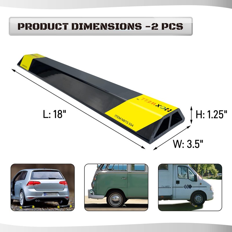 HOXWELL 2 Pcs 18'' Heavy Duty Parking Aid for Garage,