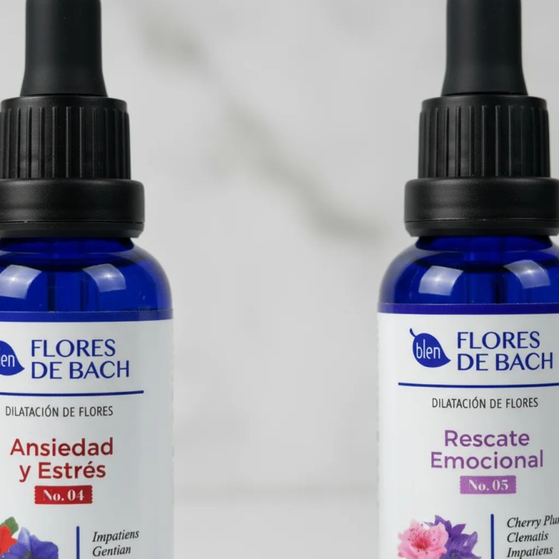 Kit Flores Bach Blen Ansiedad Estrés Rescate Emocional Equilibrio Bienestar