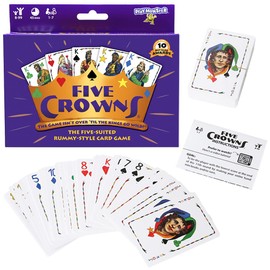 Family Card Games, Five Crowns, with 116 Cards, Family Travel Games, Family Card Games for Travel, Card Game for Kids and Adults, 2-7 Players
