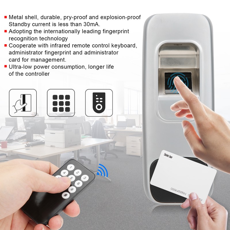 Door Access Control Systerm Metal Fingerprint Card 125KHZ RFID Metal