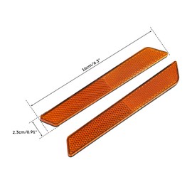 TCT-MOTORPARTS Orange SaddleBag Latch Insert Reflector For Harley Touring Street Glide Road Glide Road King 2014-2025
