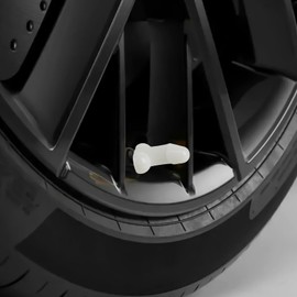 Funny Valve Stem Caps，Little Buddy Valve Cap，Glow in The Dark Tire Valve Caps，Luminous Tire Valve Stem，Fluorescent tire Valve caps（White）