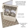 Wooden First Anniversary Card with Loving Couple on a Bridge
