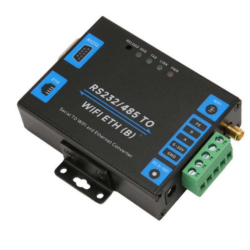 RS232 RS485 Serial to Ethernet Adapter Professional Transparent Transmission Serial