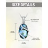 HPQQ Abalone Necklace for Women Sterling Silver Abalone Shell Stone