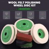 Keadic 13Pcs 4 Inch Wool Felt Polishing Wheel Disc Kit