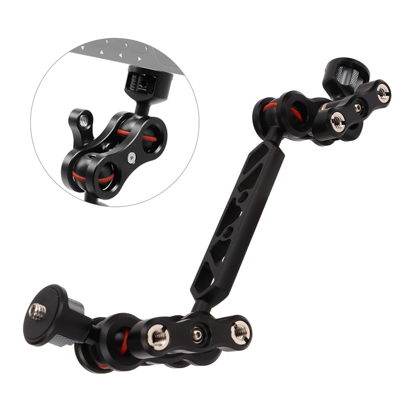 Articulating Arm Aluminum Alloy 11in Lengthened Adjustable Articulating Ballhead Extension