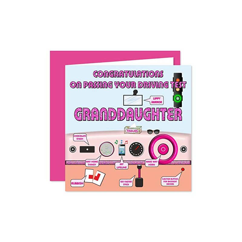 Granddaughter Congratulations On Passing Your Driving Test Card - Well