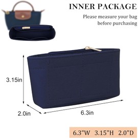 Organiser for Longchamp Bag, Multi-Pocket Felt Handbag Organiser, Handbag Organiser, Folding Tote Bag Organiser, Purse Organiser, Felt Organiser for Bags, Premium Bags Organiser
