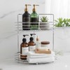 SDZOREN 2-Tier Floor Standing Corner Shower Caddy - Stainless Steel