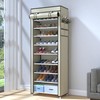 UDEAR 10 Layer Shoe Rack with 9 Compartments and Dust