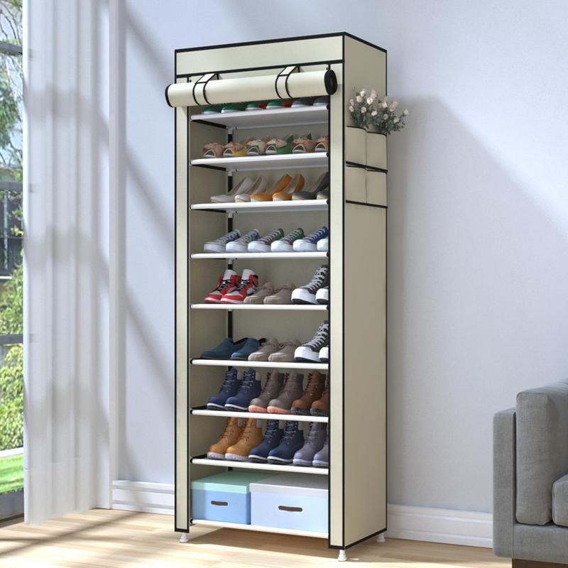 UDEAR 10 Layer Shoe Rack with 9 Compartments and Dust
