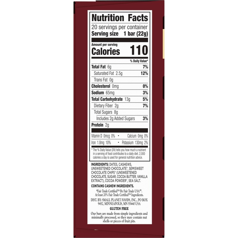 Larabar Double Dark Chocolate Mini Bars, Gluten Free Vegan Bars,