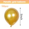 100 Pcs Metallic Gold Balloons 5 Inch Shiny Gold Chrome