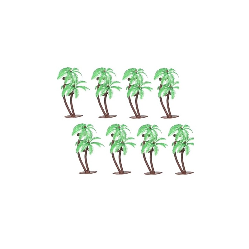 Twin Palm Tree with Coconuts, 4-inch Cake Topper (8 Count)