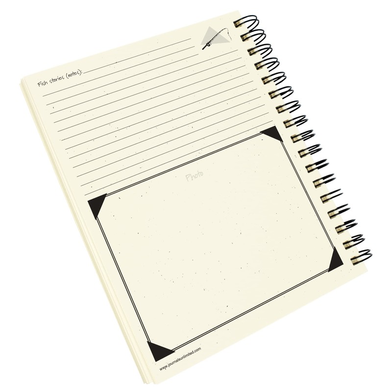 Write it Down series by Journals Unlimited, Guided Journal, Fishing,