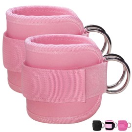 Anemeeoke Fitness Ankle Straps for Cable Machine Women, Pink
