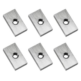 6Pcs M10 Rectangular Nut Stainless Steel Square Nut Fastener for Furniture Connector Machinery 34x20x4mm