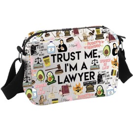 Law Grad Gift Attorney Paralegal Law Prosecutor Jurist Present Trust Me I'M A Lawyer Crossbody Bag (Lawyer HKB CA)