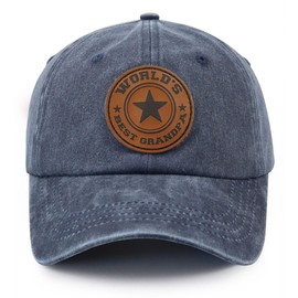 Grandpa Gifts for Grandfather, Fathers Day Birthday Gifts, Pop Pop Hat，Adjustable Embroidered World's Best Grandpa Baseball Cap Gift from Grandkids Black