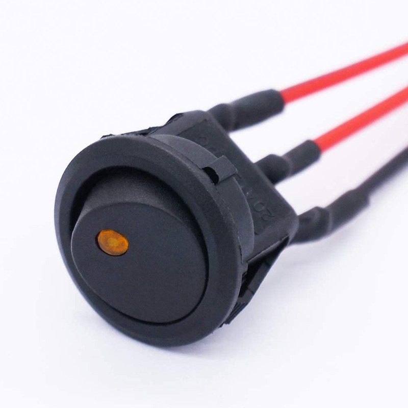 Twidec/8Pcs SPST Round Dot Rocker Toggle Switch Control For Car
