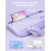 Wireless Keyboard and Mouse Combo with 7 Colored Backlits, Wrist