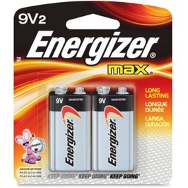 Energizer MAX Alkaline Batteries 9 Volt 2 Each (Pack of 3) WLM