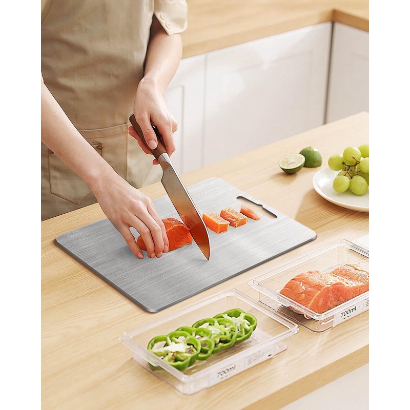 Titanium Cutting Board-Stainless Steel Cutting Board,2024 New Upgrade Double Sided