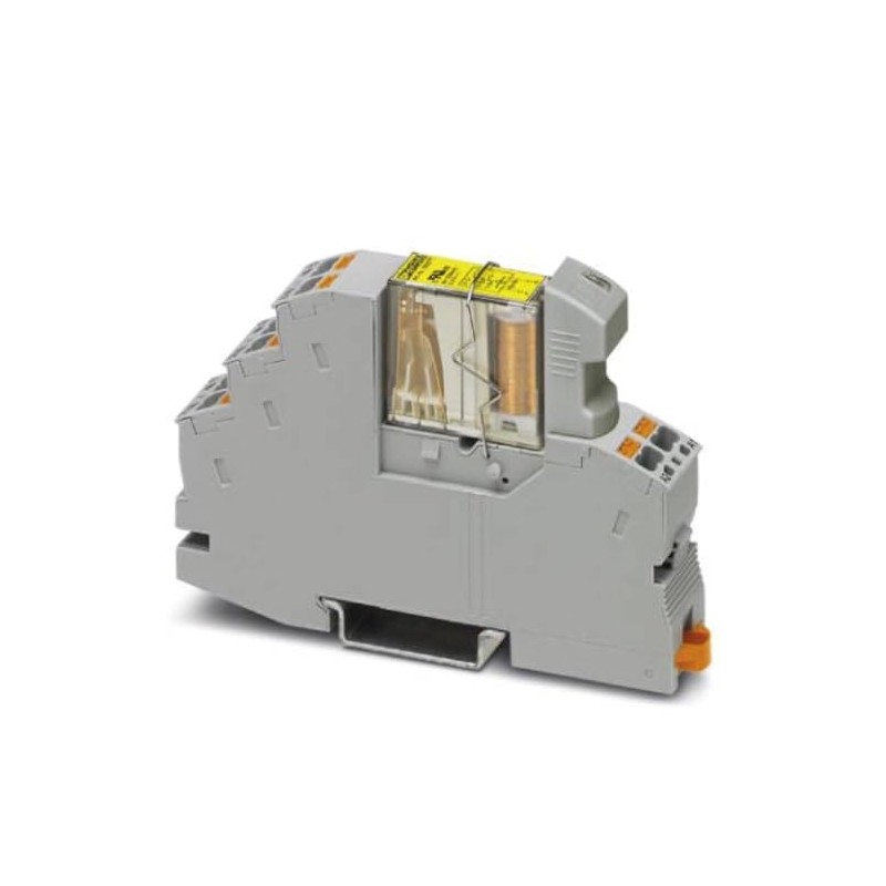 PHOENIX CONTACT RIF-1-RPT-LDP-24DC/2X21/FG Preassembled Relay Module with Relay Base, Safety