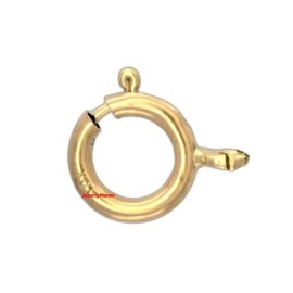 JewelryMaven 6mm Standard Weight 10k Yellow Gold 5.9mm Spring Ring Clasp OPEN Jump Ring Italy