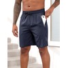QOSOQ Men's Athletic Shorts with Zipper Pockets: Lightweight, Quick-Drying, Casual