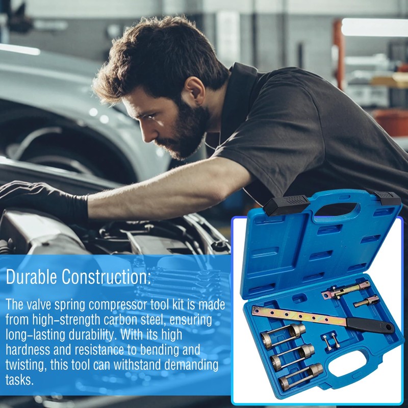 JEUCLEL 8PCS Valve Spring Removal Tool Kit with Valve Adaptor,