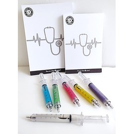 Quality IZ Real Life Hero Notepads & Matching 1.5" Button and 6-Pk Syringe Pens Gift-Set
