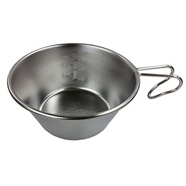 CAPTAIN STAG UH-28 Camping Cup, Lightweight Big Shera Cup, Stainless Steel, 1L, Made in Japan, Made in Tsubame Sanjo