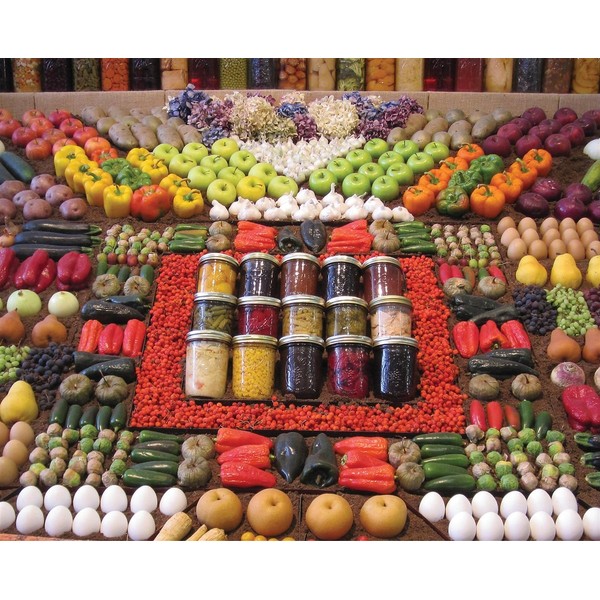 Springbok Puzzles - Farm Fresh - 1000 Piece Jigsaw Puzzle - Large 30 Inches by 24 Inches Puzzle - Made in USA - Unique Cut Interlocking Pieces