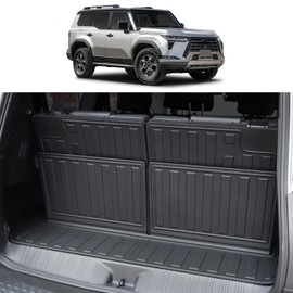 VLSDJ Seat Back Protective Pad for 2024-2026 Lexus Gx550 & Gx550h-Black TPE Material Anti-Kick Pad Rear Seat Protective Cover Interior Upgraded Accessories (Power seat)
