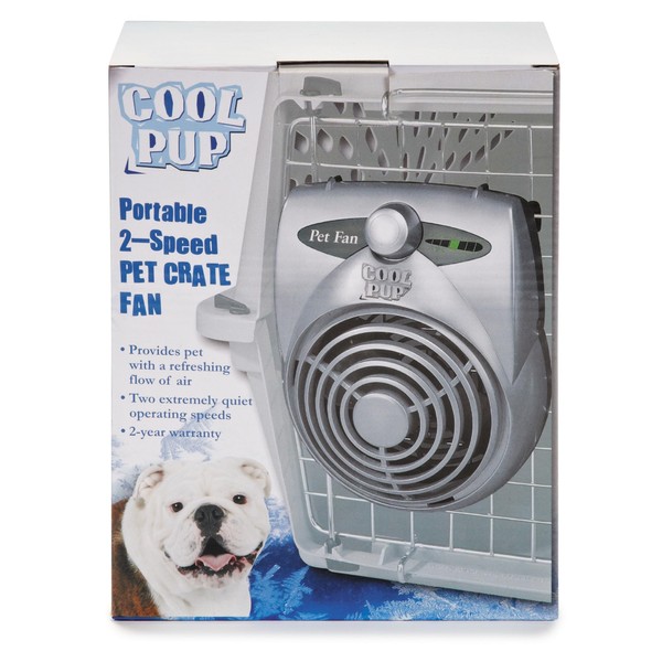 Cool Pup Crate Fan, 8x6.25x2.5” in Size – Quiet Battery