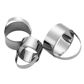 Maykito 3 Pieces Round Biscuit Cutter with Handle - Stainless Steel Round Circle Doughnut Cutter Baking Molds Assorted Size