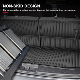 Cargo Mat Compatible with 2025 2024 2023 2022 Mitsubishi Outlander 7-Seat (Not Fit PHEV or Sport Models) Trunk Mat Backrest Mat Cargo Liner Replacement for 2025 Outlander Accessories