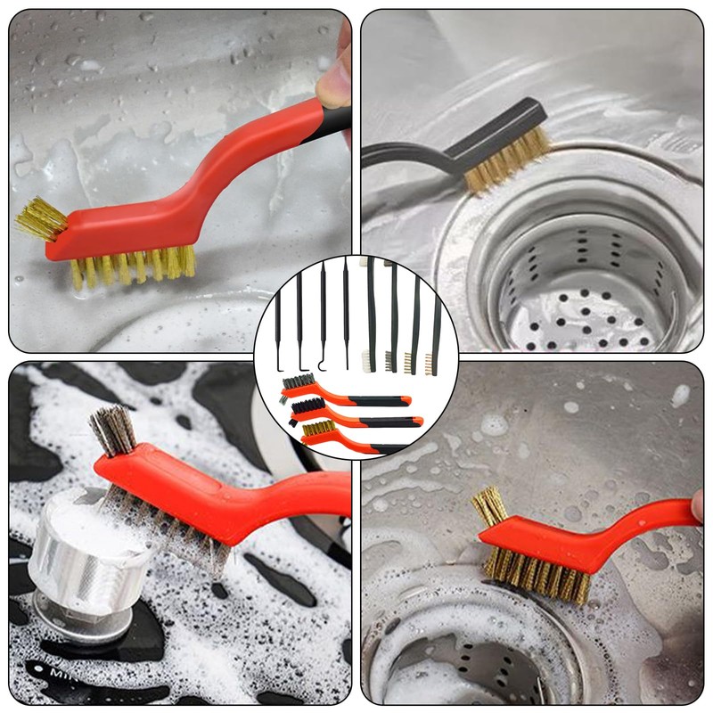 11 Pcs Brass Brush, Brass Wire Brush, Wire Brush Set,