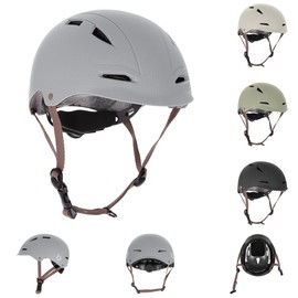 Kikkaboo Children's Safety Helmet 46-56 cm with 9 Large Openings Adjustable Straps Colour: Grey
