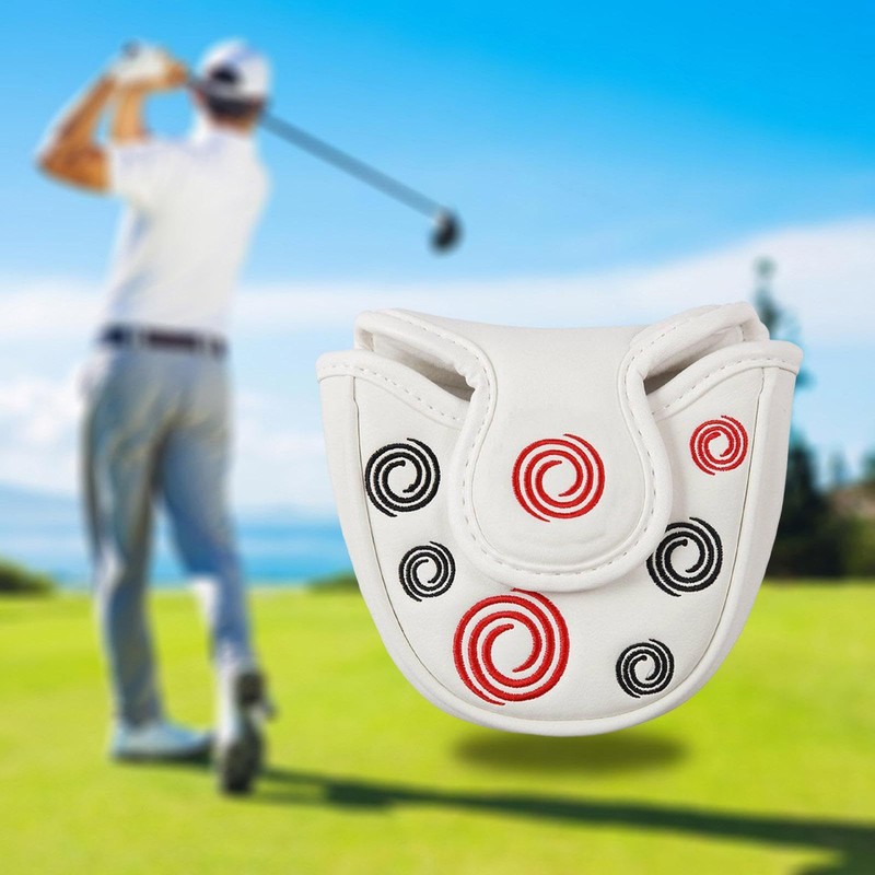 lopituwe Golf Putter Head Covers Premium Circle Embroidery Magnetic Closure