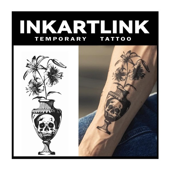INKARTLINK 2 Sheets Medium Semi Permanent Tattoos, Temporary Tattoos, Adult