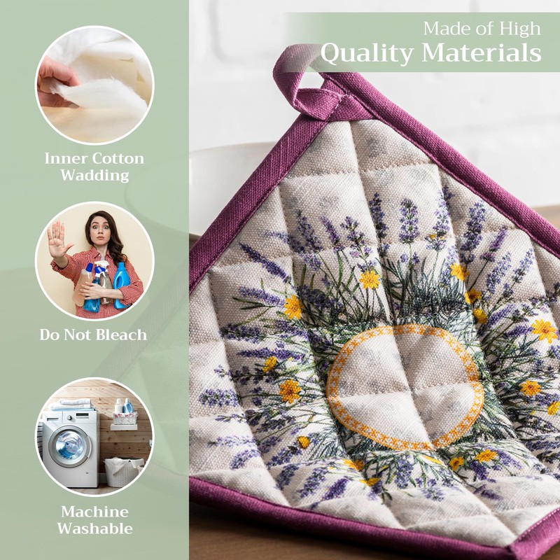 Maison d' Hermine Spring/Summer Set with Oven Gloves and Pot
