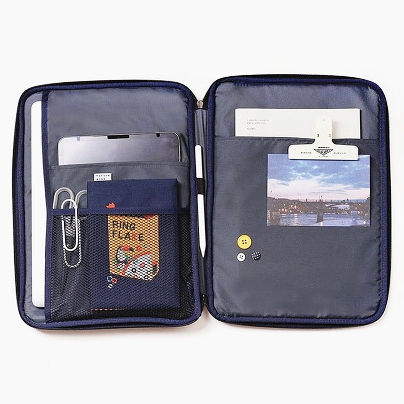 Tablet Sleeve Bread Cartoon Style Dual Zippers Soft Waterproof Breathable