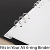 A5 Blank Paper, 120 GSM, 6-Hole Punched, 200 Sheets (400