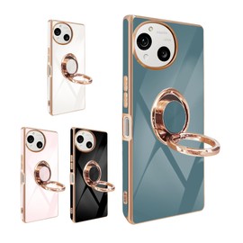 Tvoasovy Aquos R10 Case Cover, Stan, Shockproof, 360° Rotation, Ring Included, Aquos R10 Case, Strap Hole, Drop Prevention, Anti-Scratch, One-Piece, Easy Installation, Stylish and Simple (Gray Blue)