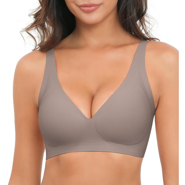 YGJIEGENG Women's Bra Without Underwire with Deep V Neck Classic